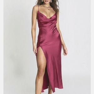 Lioness Burgundy Midi Dress